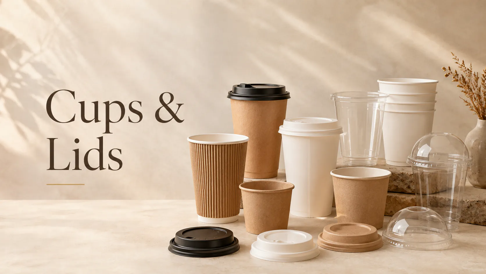 Disposable paper cups, soup bowls and paper food boxes