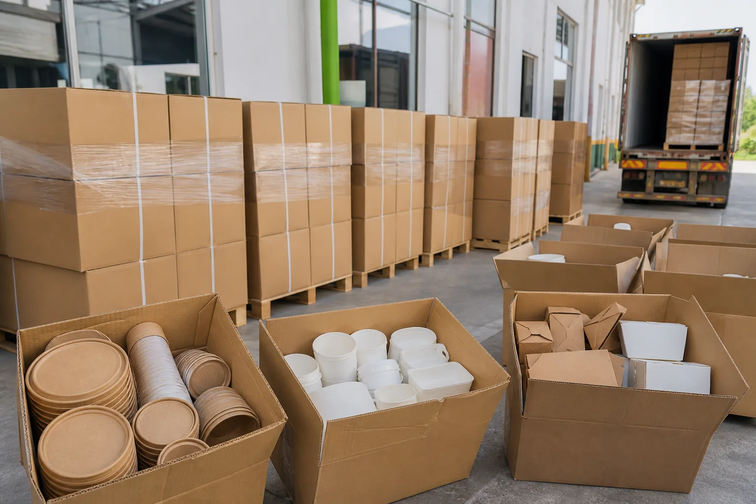 Representative paper food container distributor export order