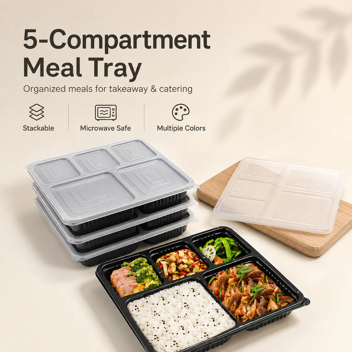 Five Compartment Meal Trays product photo