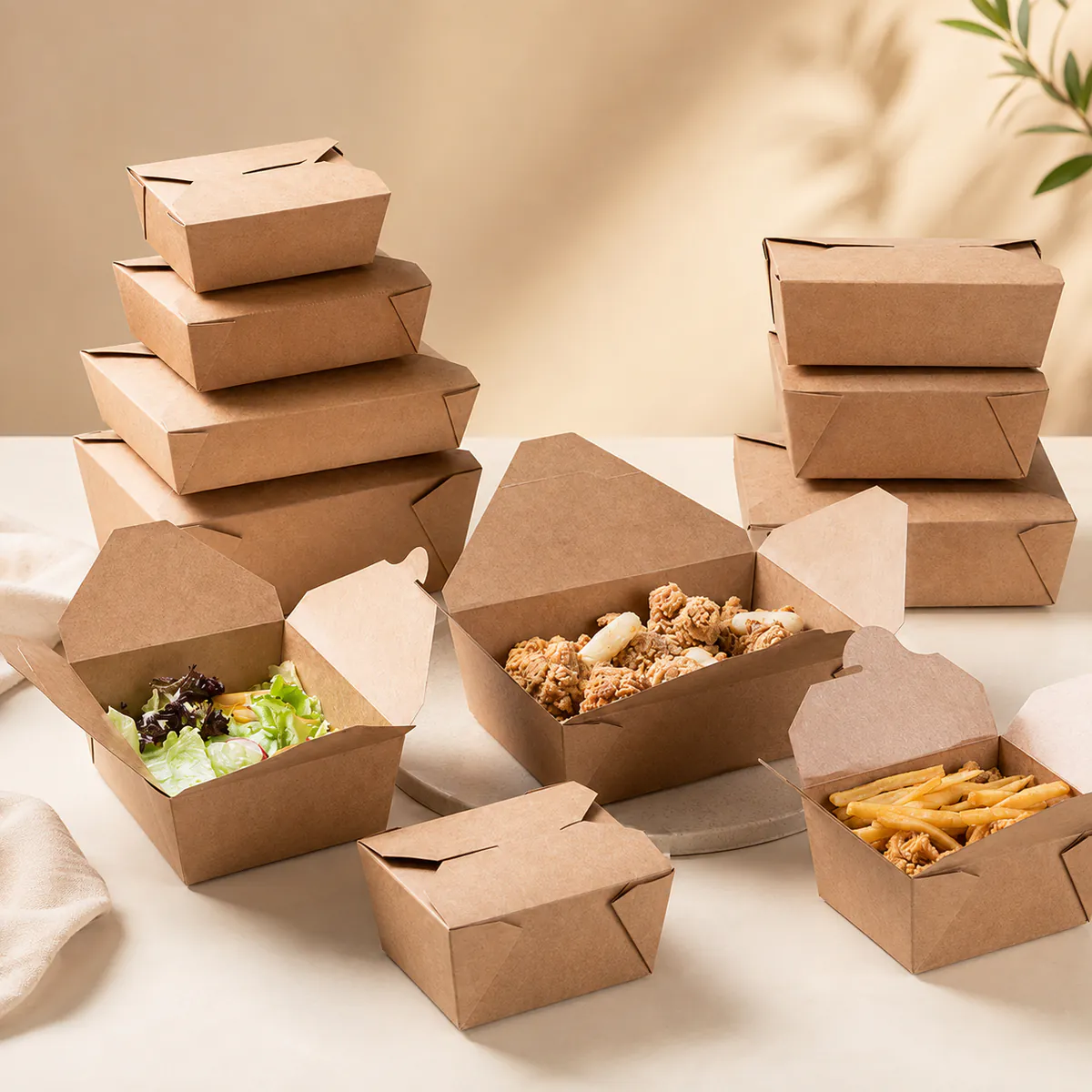 Kraft Open Top Takeaway Boxes product photo