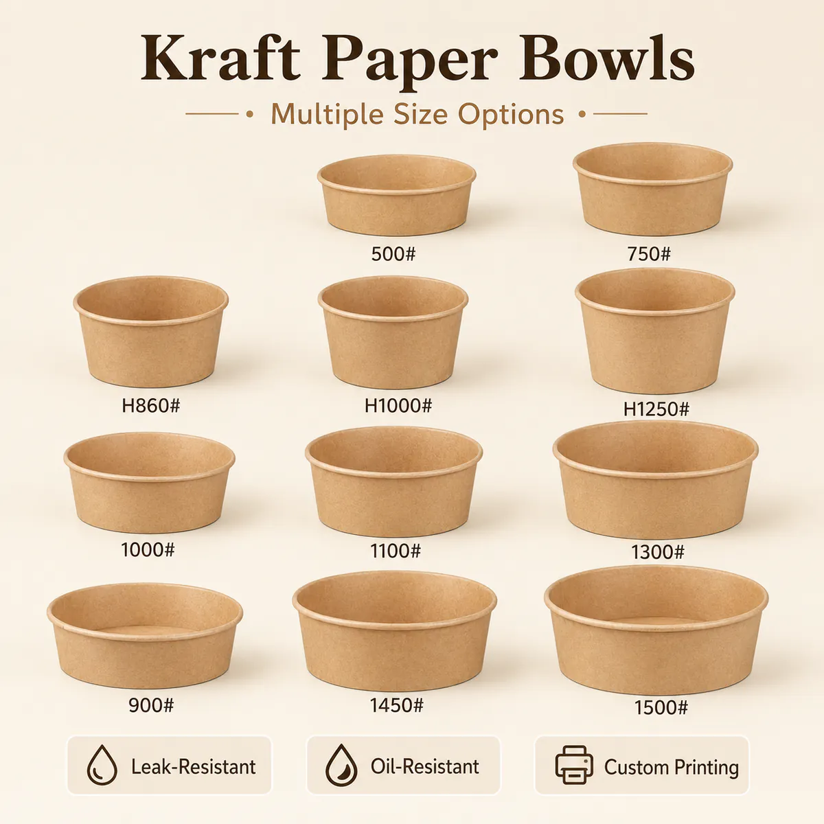 Kraft Paper Food Bowls product photo