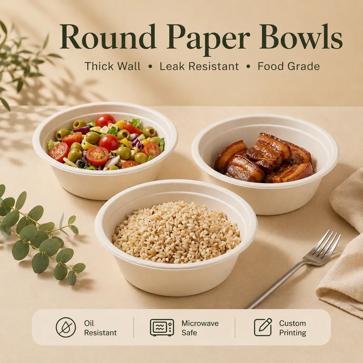 Round Paper Bowls product photo