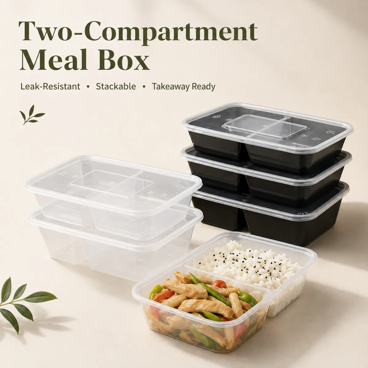 Two Compartment Meal Boxes product photo