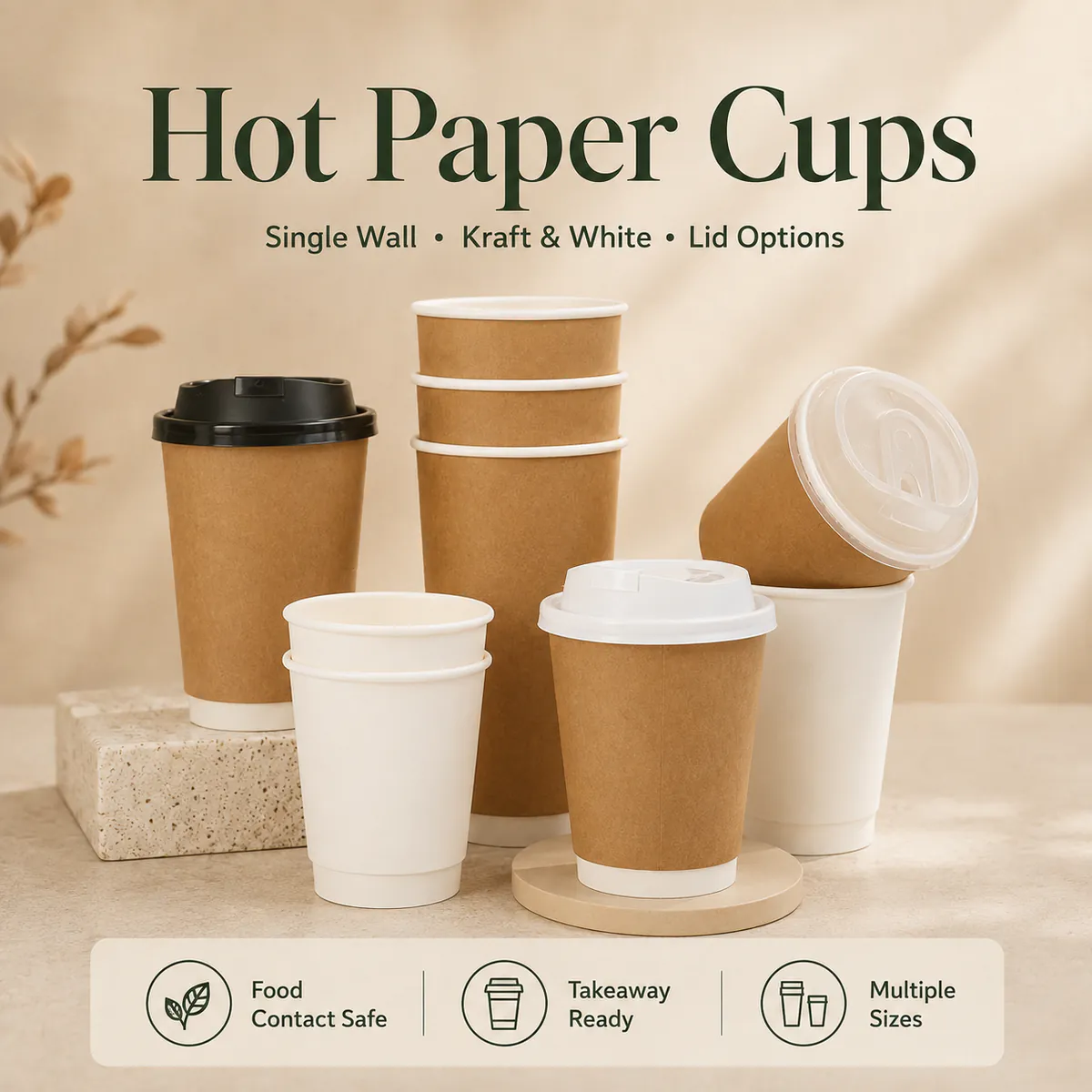 12 oz Hot Paper Cups EP-HPC-12-PE