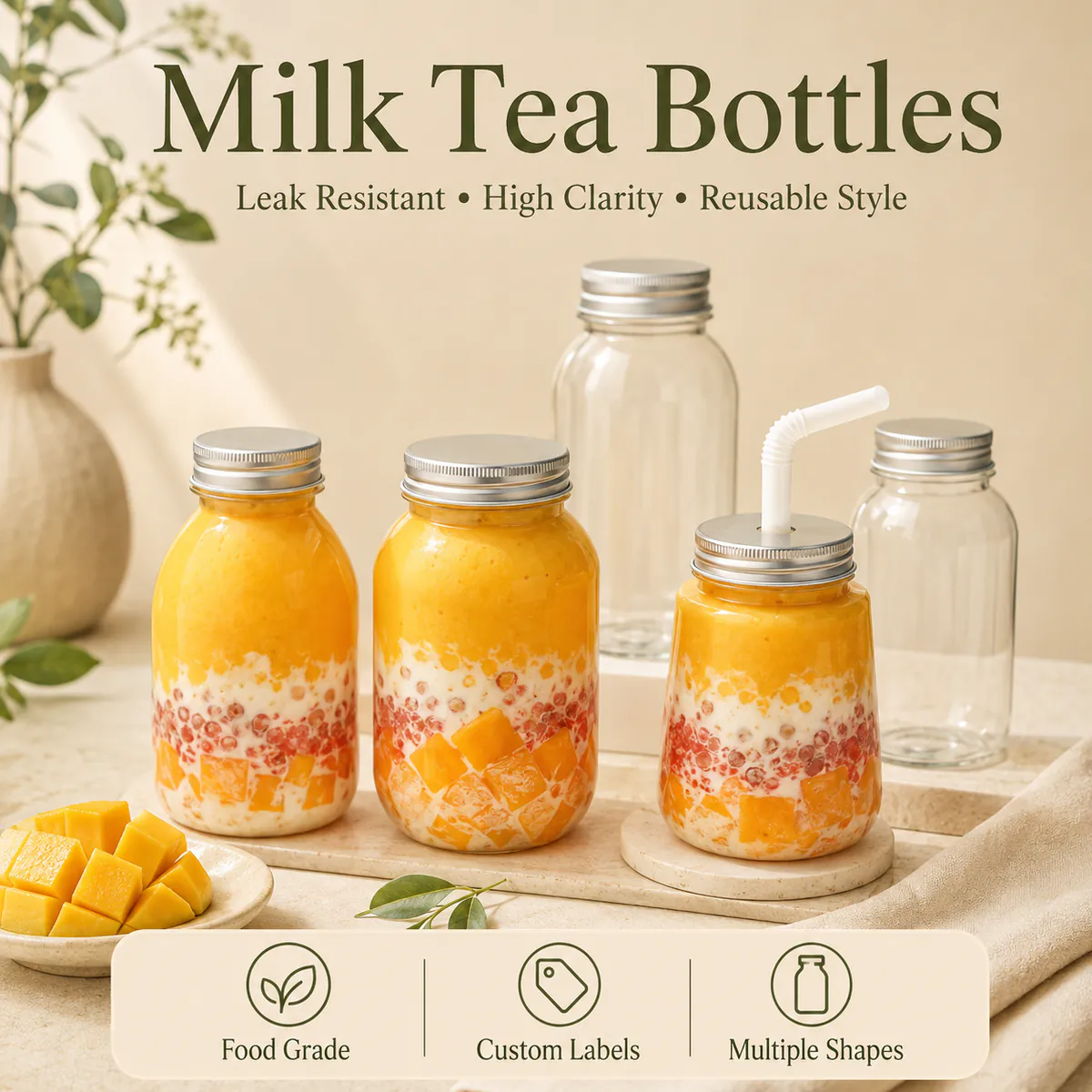Milk Tea Beverage Bottles product photo