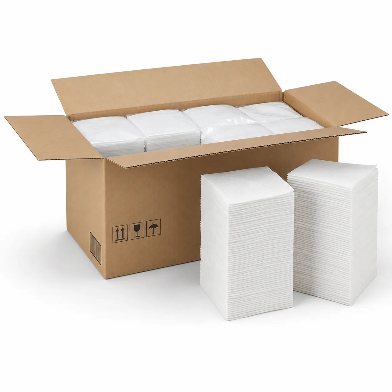 Wrapped White Paper Napkins product photo