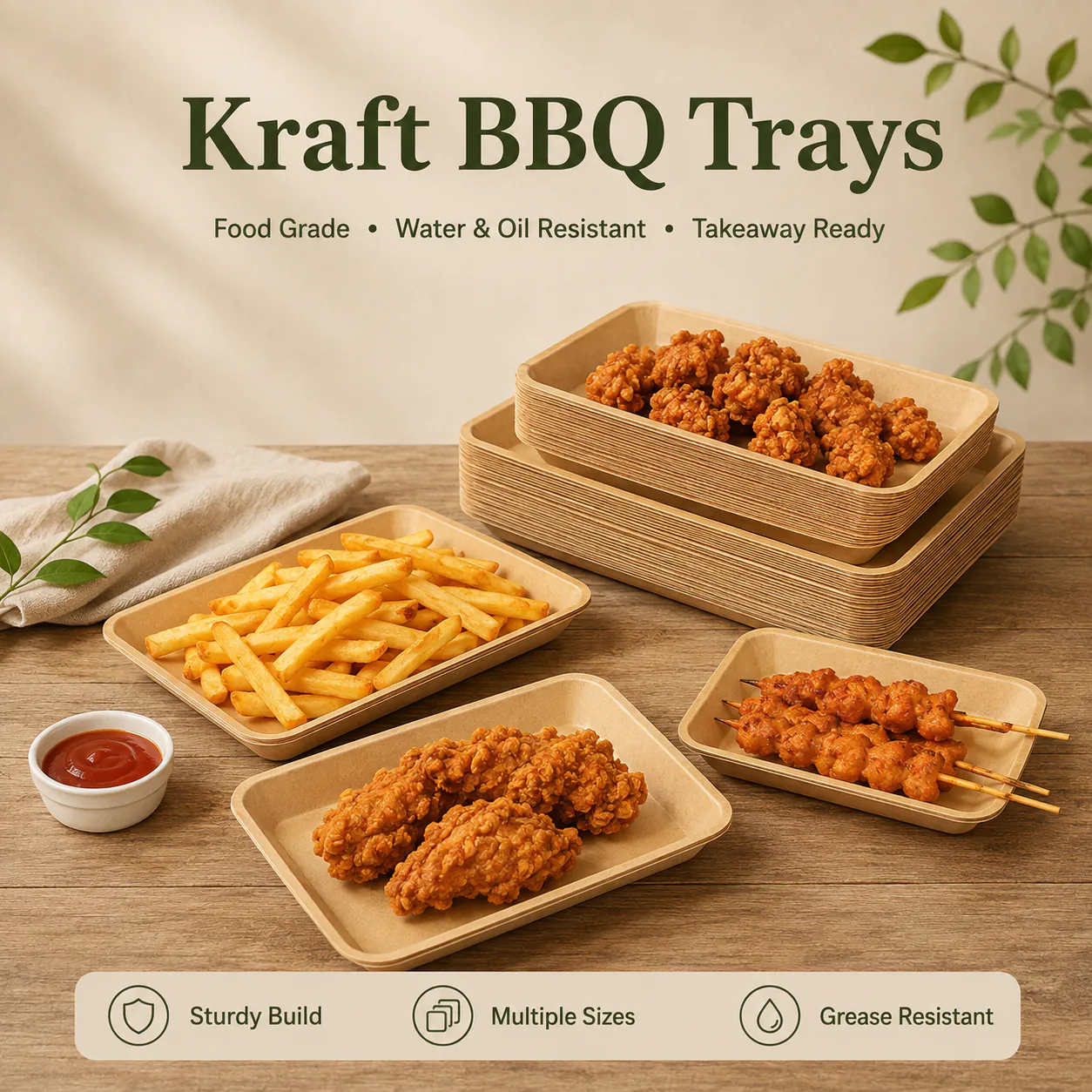 Kraft Paper BBQ Trays product photo