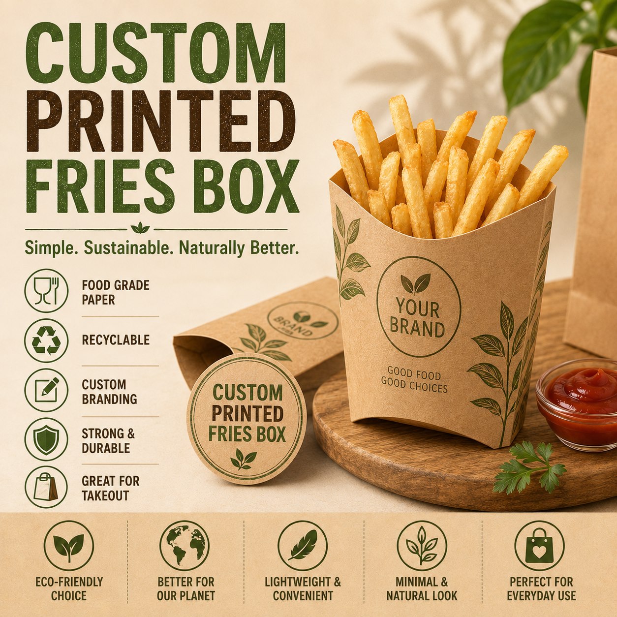 Custom French Fries Boxes